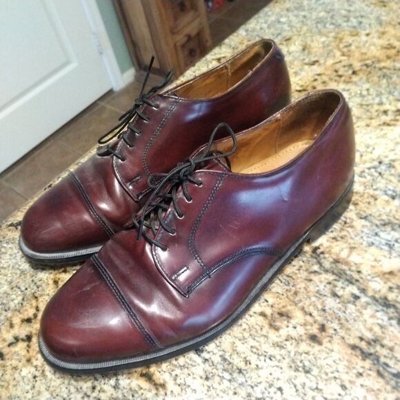 Cole Haan Memory Flex Comfort Burgundy Leather Lace Up Derby Dress Shoe Sz 9.5 - Picture 1 of 13